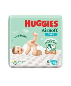 Huggies AirSoft Tape S Belts System Diaper 4-8 kg 58 pcs (Malaysia)