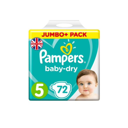 Pampers Baby Dry Diaper Size 5 belt 11-16 kg 72 pcs Jumbo Pack (UK)