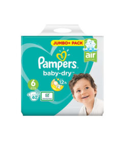 Pampers Baby Dry Diaper Size 6 belt 13-18 kg 62 pcs Jumbo Pack (UK)